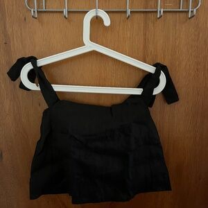 Reformation Amalia off shoulder top in black